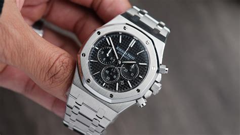 audemars piguet chronograph black dial|Audemars Piguet chronograph price.